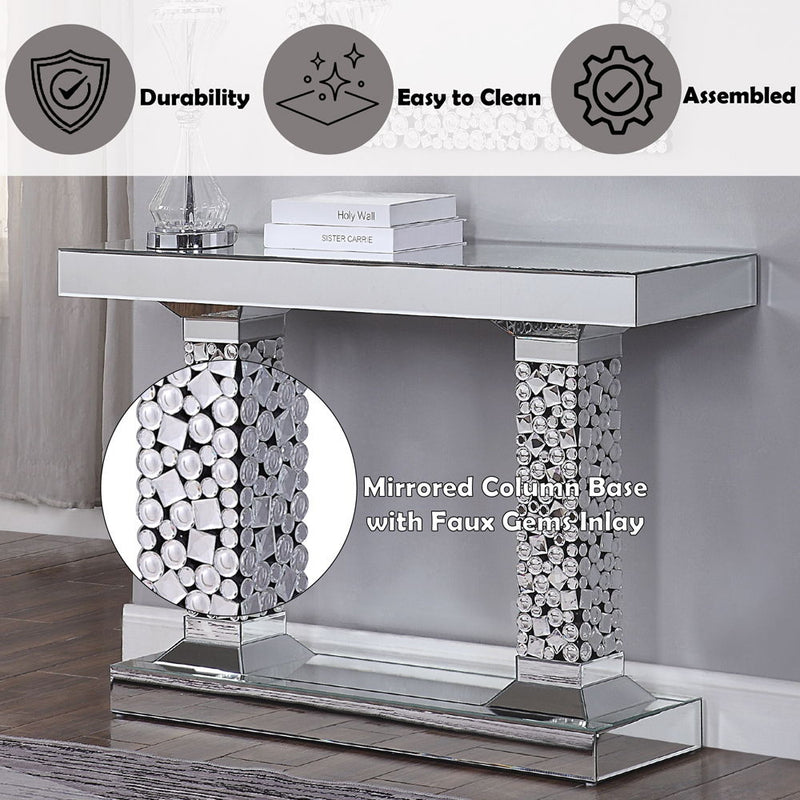 Kachina - Accent Table - Mirrored & Faux Gems