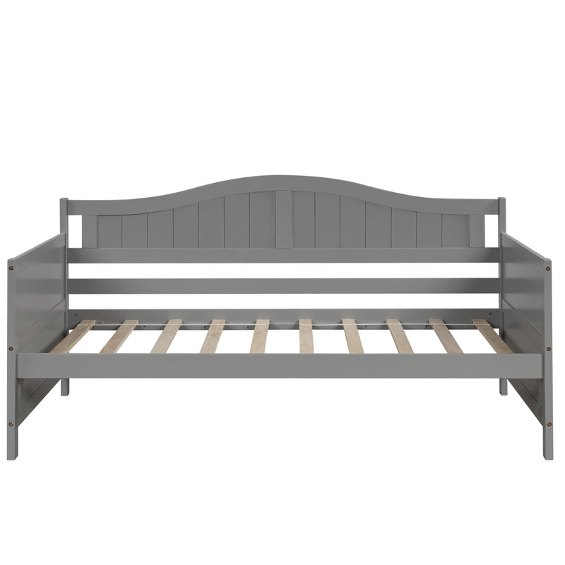 Twin Wooden Daybed with 2 drawers, Sofa Bed for Bedroom Living Room,No Box Spring Needed,Gray