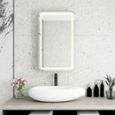 Rectangle Medicine Cabinet Mirror Bathroom Mirror With Storage Wall Mounted Medicine Mirror Cabinet With LED - Sliver