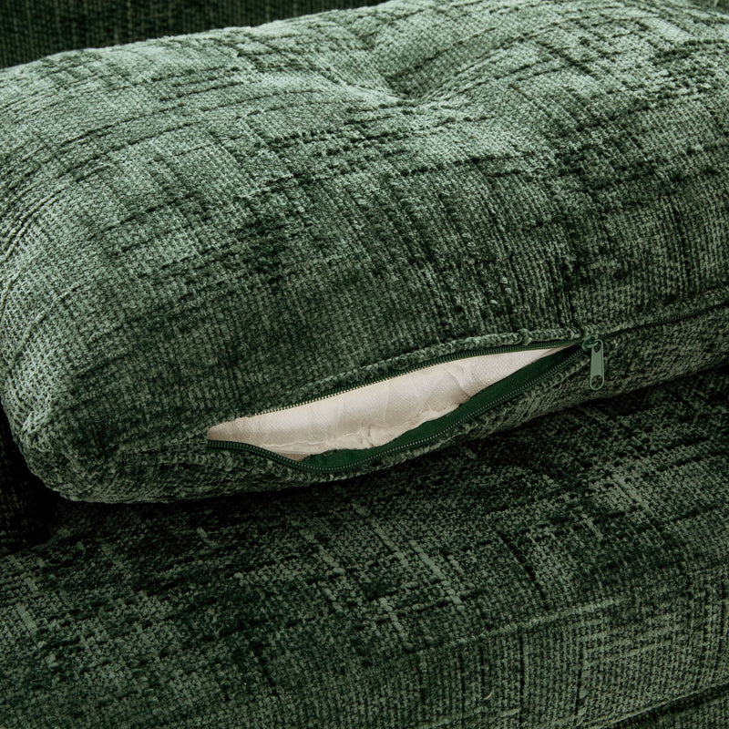 Modern Swivel Barrel Chair With Dual-Layer Cushion