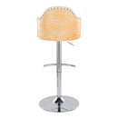 Ahoy - Contemporary Adjustable Barstool, Swivel With Rounded T Footrest (Set of 2)