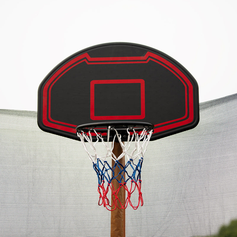 16Ft Trampoline With Basketball Hoop Pump And Ladder (Inner Safety Enclosure) With Soccer Goal