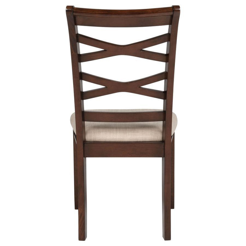 Barton - 5 Piece Round Wood Dining Table Set - Dark Brown