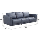 Astonic - Sofa - Blue Leather - Atlantic Fine Furniture Inc
