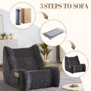 Bean Bag Chair, Lazy Floor Sofa Couch - Gray