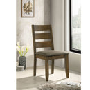 Dining Chair With Ladder Back Design (Set of 2) - Brown