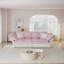 Queen Pull Out Sofa Bed, 3 In 1 Convertible Sleeper Tufted With 2 Soft Pillows