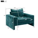 Chenille Upholstered Accent Chair With Wide Armrests And Ergonomic Back Support