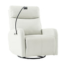 31.5" 270 Power Swivel Rocker Recliner Chair, Electric Glider Reclining Sofa With USB Ports, Power Swivel Glider, Rocking Chair Nursery Recliners For Living Room Bedroom - Light Gray