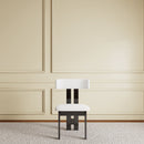 Modern Dining Chairs, Vertical Backrest Kitchen Chairs For Dining Room (Set of 2) - White