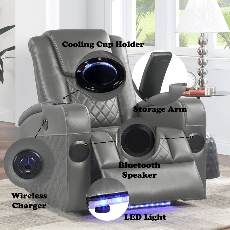 Alair - Power Motion Recliner With Bluetooth, Wireless Charger & Cupholder