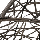 Marlin Hanging Egg Chair Basket With Teardrop Design - Gray