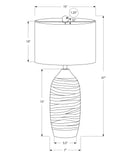 Lighting, Table Lamp, Resin, Modern - Gray / Cream