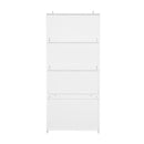 Hollow Pattern 2 Door 3 Drawer Wardrobe, The Collision Of Wood Color, Suitable For Bedrooms And Dressing Rooms - White