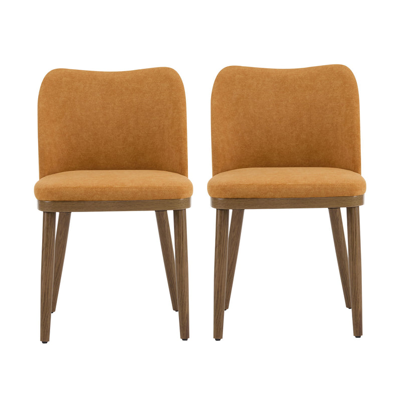 Mid Century Modern Dining Chair With Ergonomic Backrest