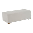 Simple Long Ottoman For Living Room - White
