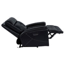 Hewitt - Leather Upholstered Dual Power Recliner Chair - Black