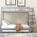 Metal Bunk Bed With Trundle And Storage Staircase