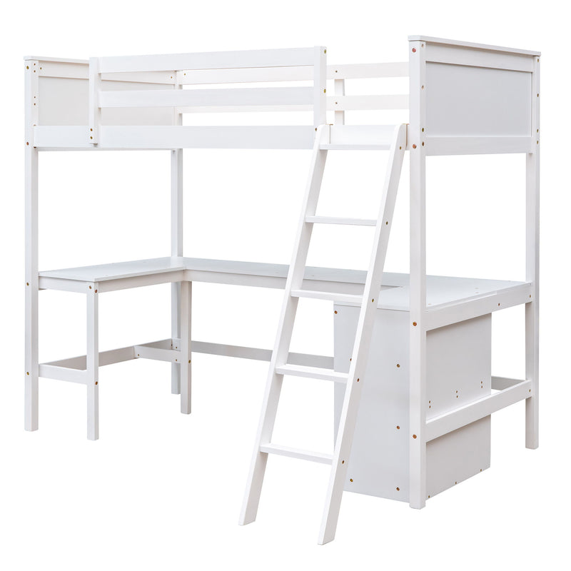 Loft Bed With Shelves With Desk