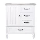 30" Bathroom Vanity With Sink, 3 Drawers, Adjustable Feet