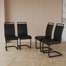 Modern Dining Chairs With High Back Upholstered Design Metal Legs