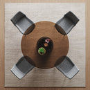 Round Dining Table And 4 Chair Set With Ergonomic Chairs - Black