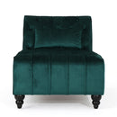 Ethereala - Upholstered Velvet Chaise Lounge With Button Tufted