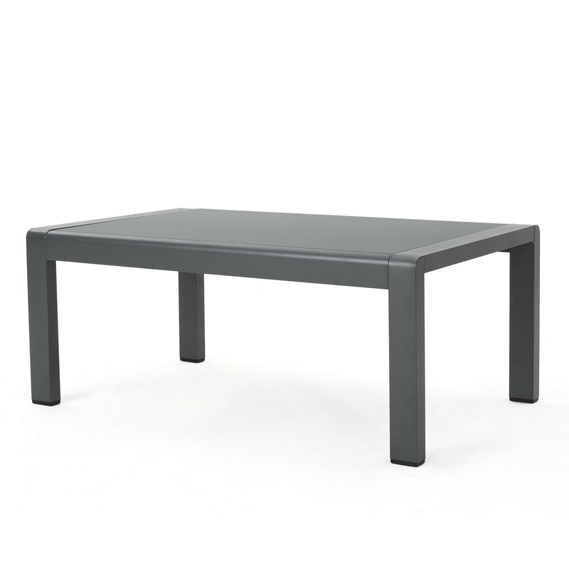 Outdoor Coffee Table Aluminum And Glass