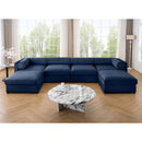 Contemporary Elegant White Chenille Sofa With Storage And Ottoman