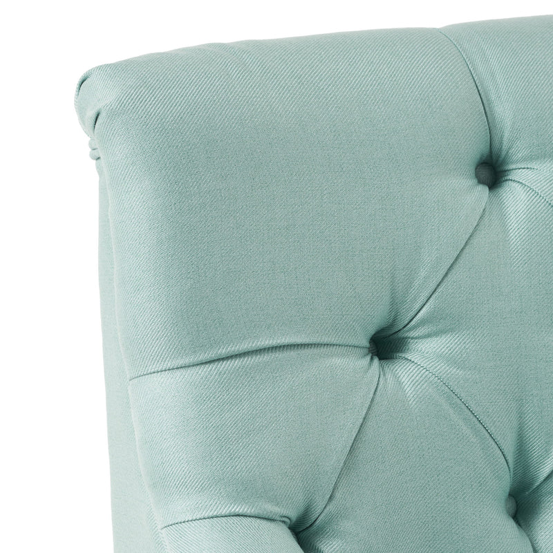 Nicole - French Style Upholstered Loveseat With Tufted Backrest