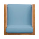 Outdoor Acacia Wood Patio Chair With Fabric Cushion