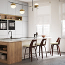 Ellison - Bentwood Upholstered Swivel Stool (Set of 2)