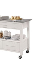 Ottawa - Kitchen Cart - Stainless / White
