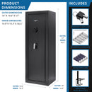9.33 Cubic Ft Biometric Keypad Rifle Safe - Black