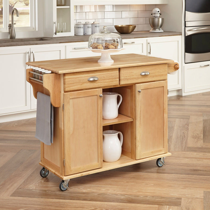 General Line - Kitchen Cart - Wood - Light Brown - 35"