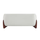 Contemporary Boucle Sherpa Sofa With Birch Wood Legs