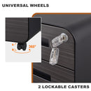 3 Drawer Mobile File Cabinet Under Desk Office, Simple Style Versatile Storage Cabinet For Legal / Letter / A4 Files, 5 Wheel Design Anti-Tilting Cold Rolled Steel Waterproof Moisture-Proof