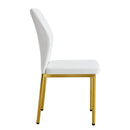 Luxury Simple Chair With Metal Gold Leg