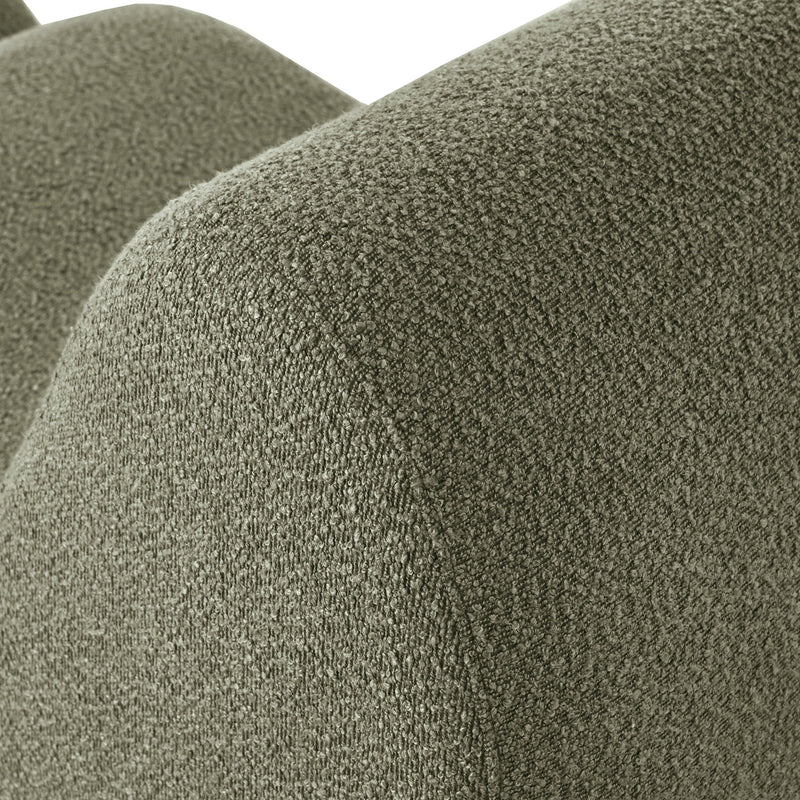 Curved Lounge Chair With Ottoman And High Resilience Foam