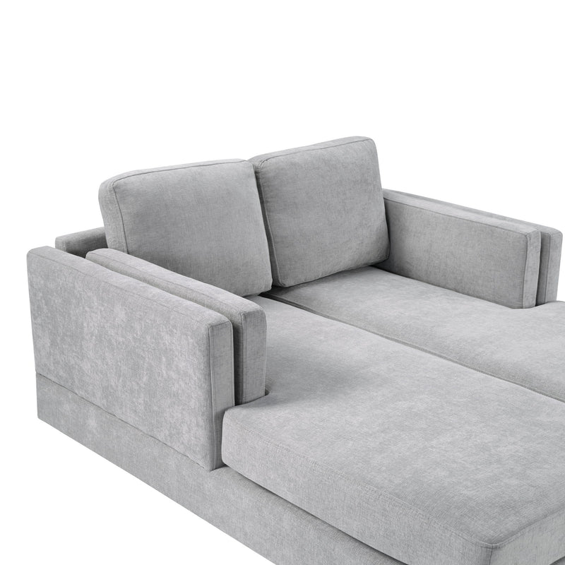 Modern Chaise Lounge With Dual Layer Armrests