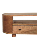 Mini Rounded Entertainment Unit - Oak