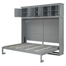 Murphy Wall Bed With Top Cabinets & Wine Rack