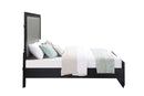 Nicola - Queen Bed - Silver Synthetic Leather & Black