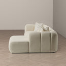 Beatrice - Modern Tufted Right Sectional Sofa - Ivory