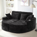 Boneless Design Upholstered Sofa Bed With Cup Holders