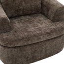 Modern Swivel Barrel Chair With Dual-Layer Cushion