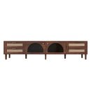 TV Stand With App-Controlled LED Lights, 2 Drawers & Door Storage