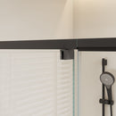 Adjustable Shower Door With Clear SGCC Tempered Glass And Aluminium Alloy Frame - Matte Black