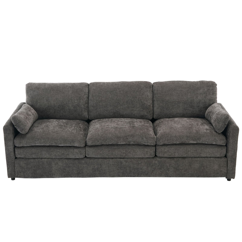 Cozy Upholstered 3 Seater Sofa Plush Cushion For Living Room