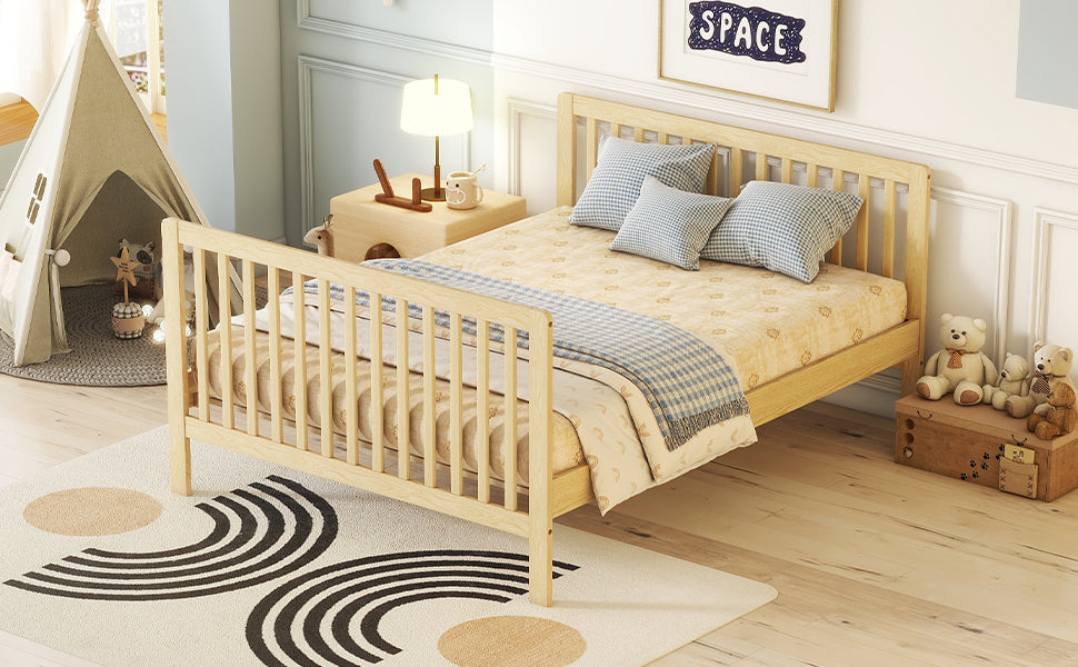 Convertible Crib/Full Size Bed with Changing Table, Natural - Atlantic Fine Furniture Melbourne FL